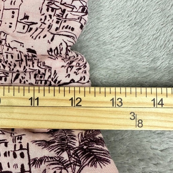 ASTR THE LABEL Pink Tropical Print Strapless Wide Leg Jumpsuit Size L - Picture 9 of 9